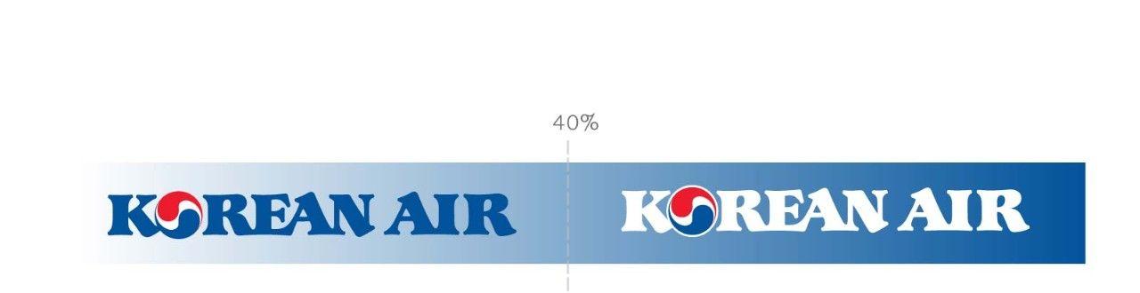 Blue and White Word Logo - Corporate Identity - Korean Air