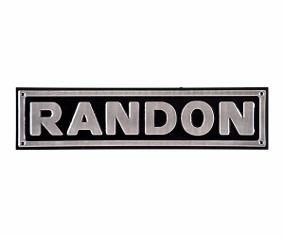 Randon Logo - Kit 4 Placas De Aluminio Laterais + 1 Traseira Randon
