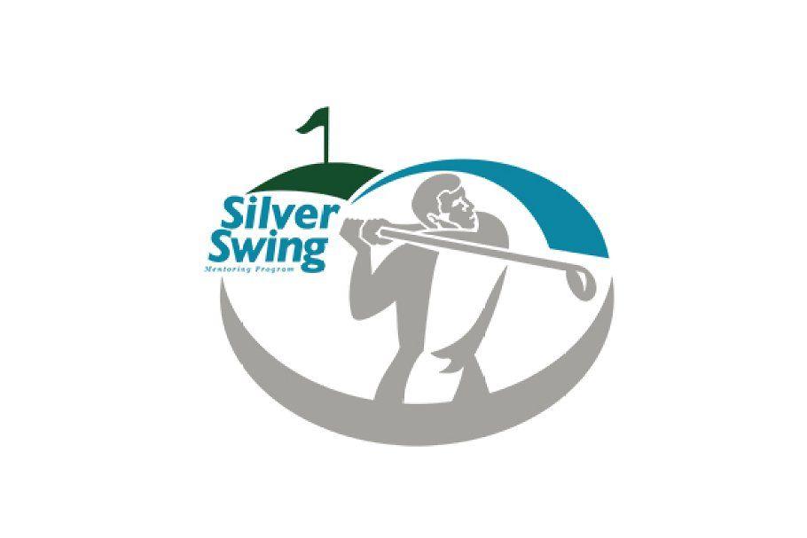Golfer Logo - Silver Swing Golfer Logo