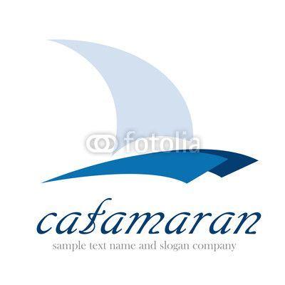 Catamaran Logo - Logo catamaran, yacht and boat # Vector | Logos | Boat vector ...