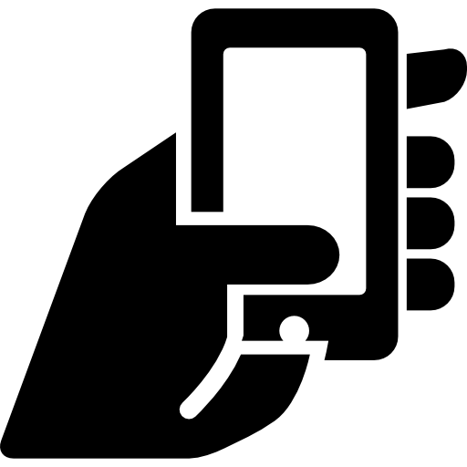 Celular Logo - Mano que sostiene un teléfono celular | Descargar Iconos gratis