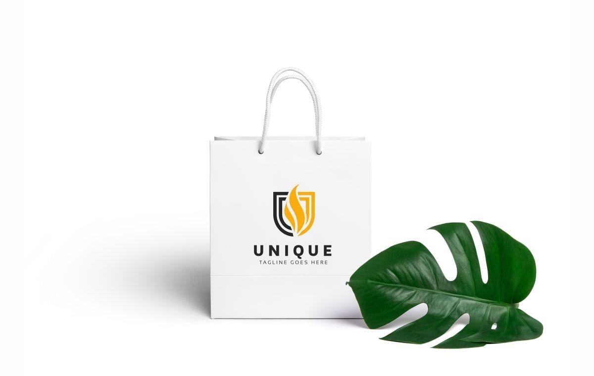 Unique U Logo - Unique U Letter Fire Logo Template