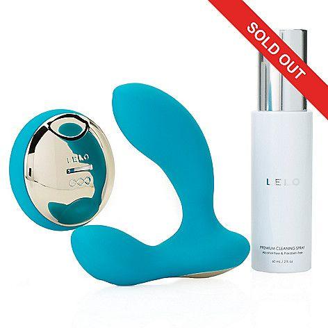 Lelo Logo - LELO HUGO, Men's, Personal Massager,, Wireless Control, & Cleaning Spray