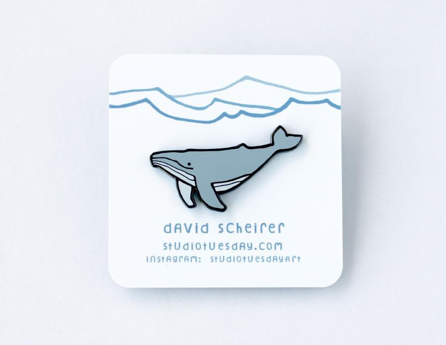 Humpback Logo - Humpback Whale Pin - Hard Enamel Pin