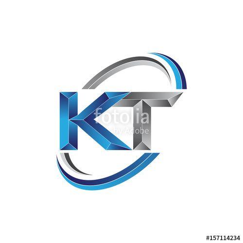 KT Logo - Simple initial letter logo modern swoosh KT