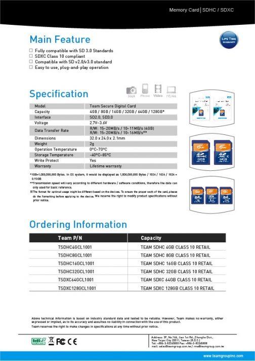 SDXC Logo - SDHC/SDXC Class 10 memory card│TEAMGROUP