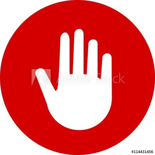 Stop Logo - hand stop stop halt icon sign symbol logo button concept silhouette