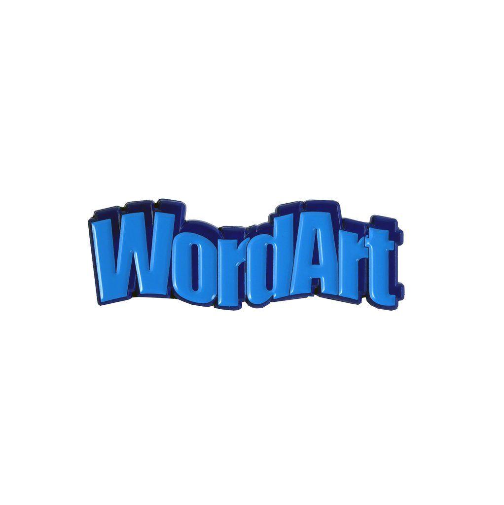 Blue and White Word Logo - WordArt Pin