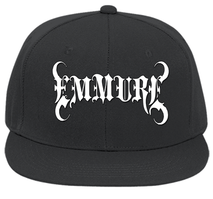 Emmure Logo - Emmure logo - Custom Heat Pressed Flat Bill Fitted Hats 123-969