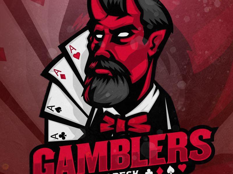 Gamblers Logo - Devil Gamblers mascot logo