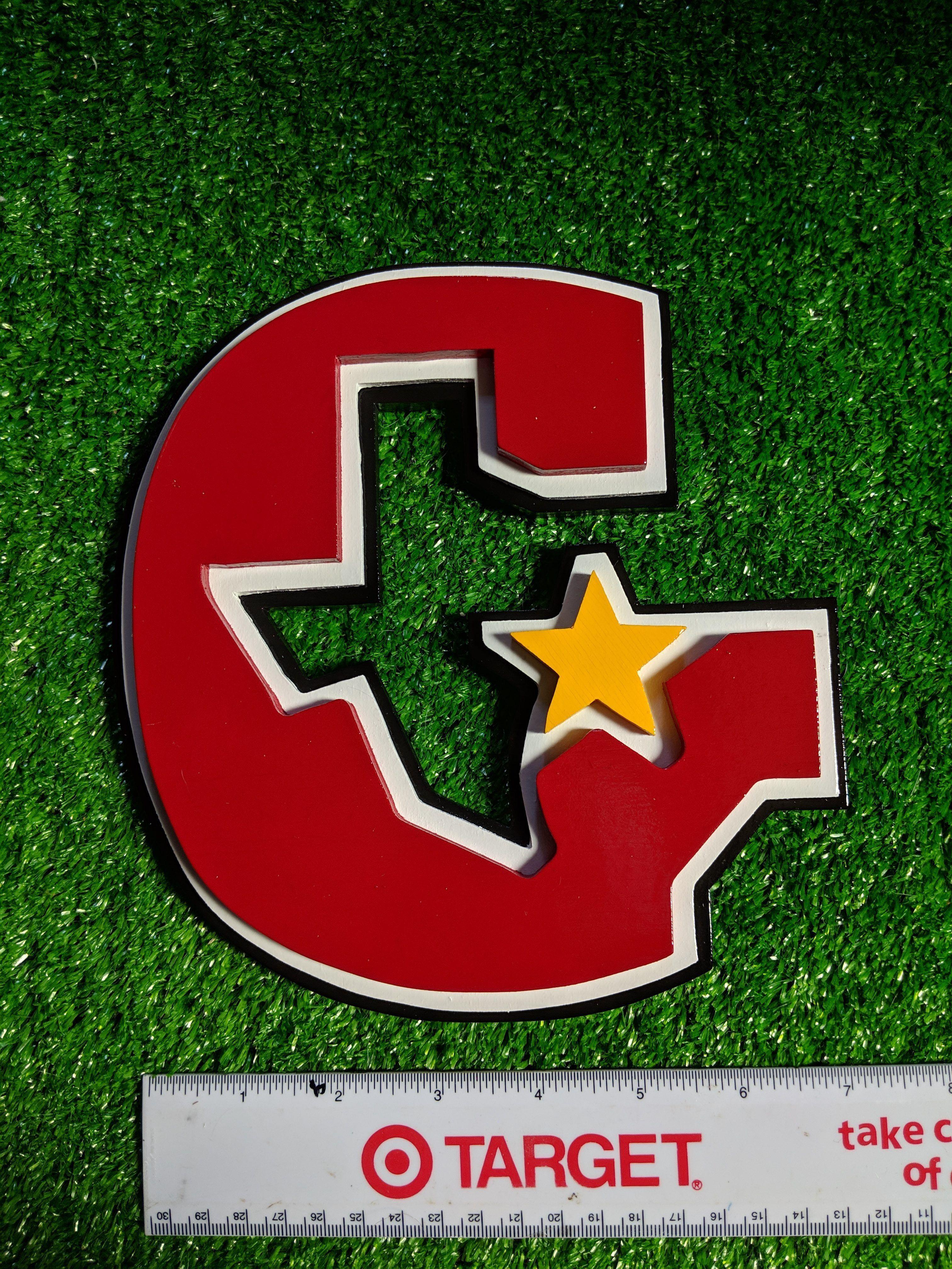 Gamblers Logo - Houston Gamblers (USFL) 3D Wood Logo 7.5 Inches