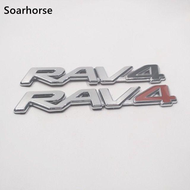 RAV4 Logo - US $4.58 20% OFF|ABS Chrome For RAV4 Rear Trunk Lid Emblem Badge Sticker  Logo Decal for Toyota RAV4 Car Decal-in Car Stickers from Automobiles & ...
