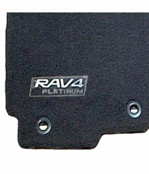 RAV4 Logo - Toyota RAV4 Carpeted Floor Mats 2013-2018 Black w/Platinum Logo 4-Piece Set  Genuine Toyota #PT206-42170-02