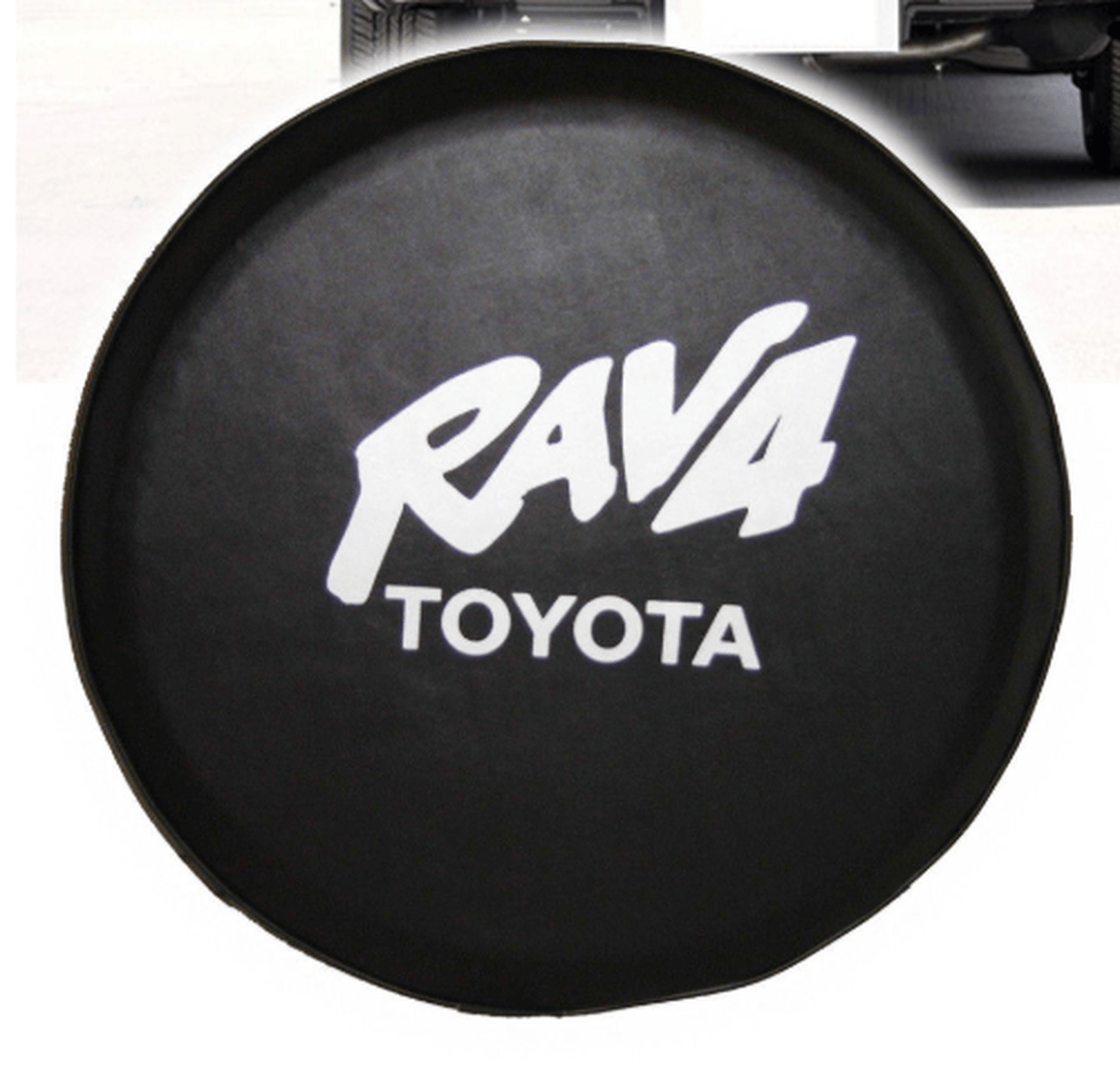 RAV4 Logo - Wheel Spare Tire Cover 15inch For Toyota RAV4 White Logo 70-75cm HD Vinyl