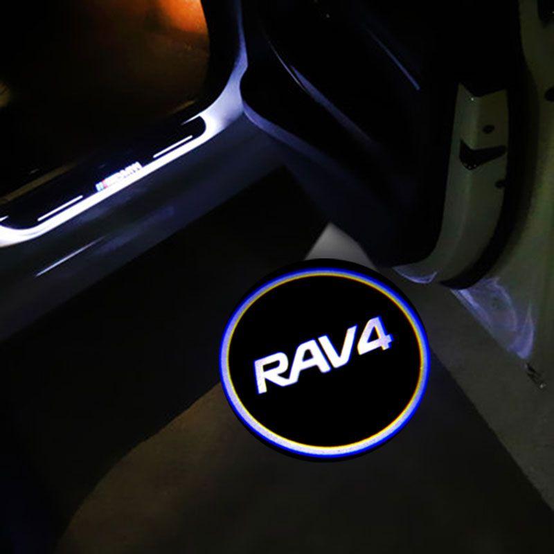 RAV4 Logo - US $10.0. 2pcs For Toyota RAV4 Led Door Logo Laser Projector Light accessories Warming Courtesy Ghost Shadow Lamp With Drilling on Aliexpress.com