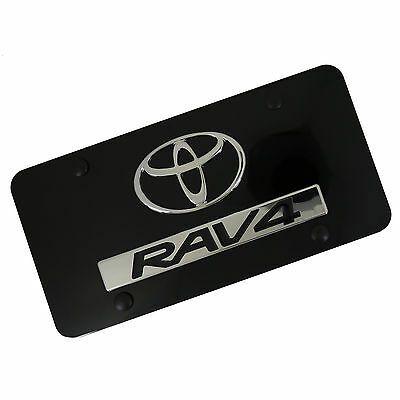 RAV4 Logo - Toyota Logo + RAV4 Name Badge On Black License Plate 718544219122