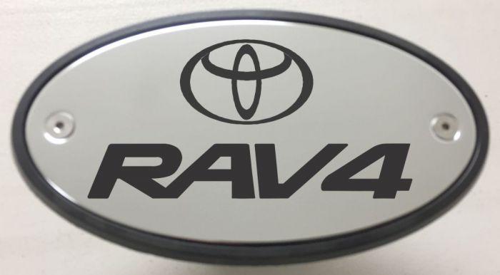 RAV4 Logo - RAV4 W/LOGO HITCH RECEIVER COVER - Finishes Available: Chrome or Black