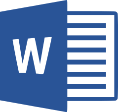 Blue and White Word Logo - Microsoft Word