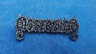 Dissection Logo - Dissection logo pin badge black death metal mayhem emperor entombed