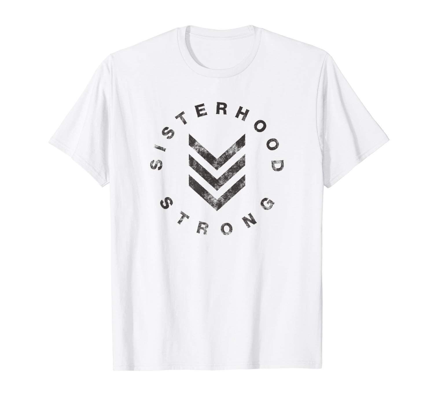 Terh Logo - Sisterhood Strong Military Slogan Feminist Logo Design T