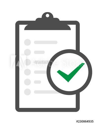 Clipboard Logo - In compliance icon set that shows a company passed inspection