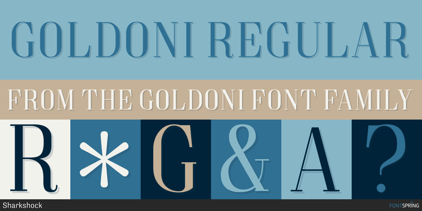 Goldoni Logo - Fontspring. Similar Fonts To Goldoni