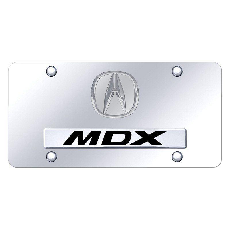 MDX Logo - Autogold® D.MDX.P.CC License Plate with 3D Chrome MDX Logo and Acura Emblem