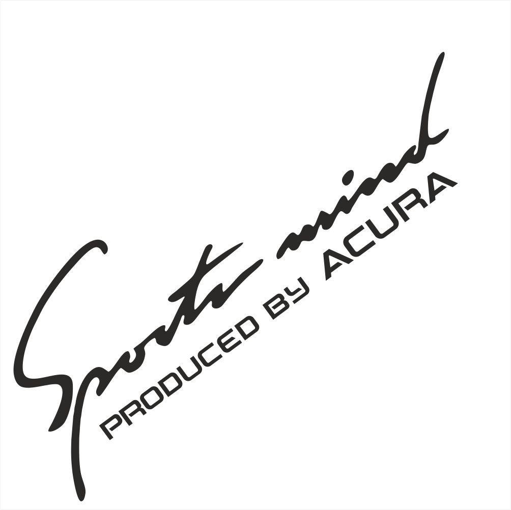 MDX Logo - Sports Mind Produced by Acura Logo Skirts Hood Bumper