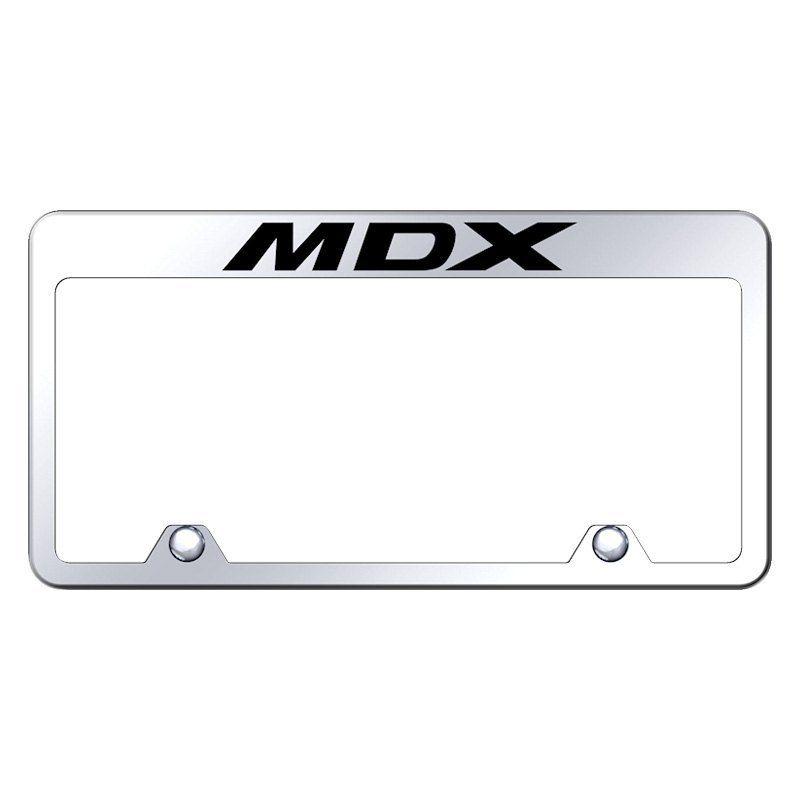 MDX Logo - Autogold® RF.MDX.EC - Inverted Chrome License Plate Frame with Engraved MDX  Logo
