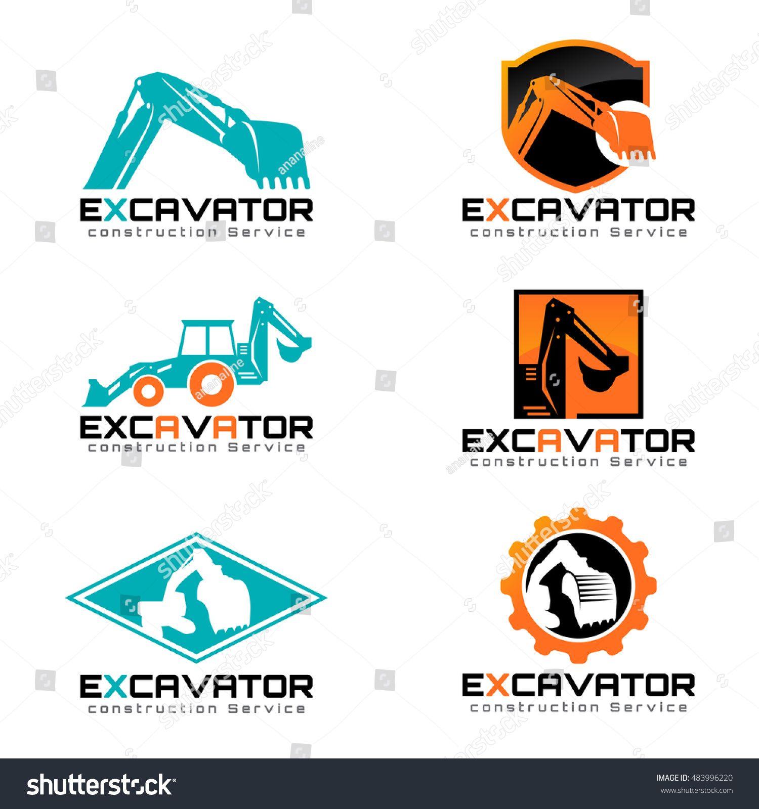 Backhoe Logo - Excavator and backhoe logo vector illustration set design | Maken ...