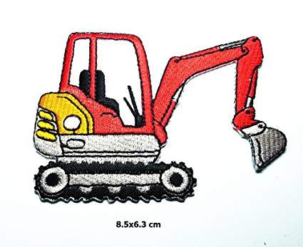 Backhoe Logo - Amazon.com: Red Backhoe Digger Tractor Loader Backhoe Bulldozer ...