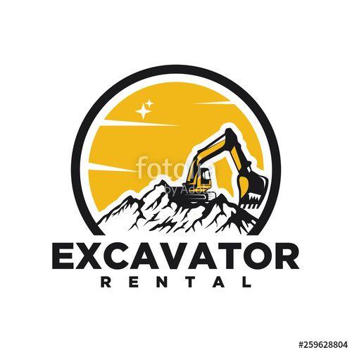 Backhoe Logo - Excavator Vector Logo Template. Excavator logo. Excavator isolated