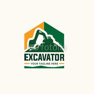 Backhoe Logo - Excavator and backhoe logo template. | Buy Photos | AP Images ...