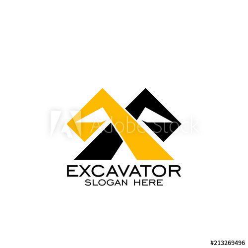 Backhoe Logo - Excavator logo design. backhoe logo, vector icon. - Buy this stock ...