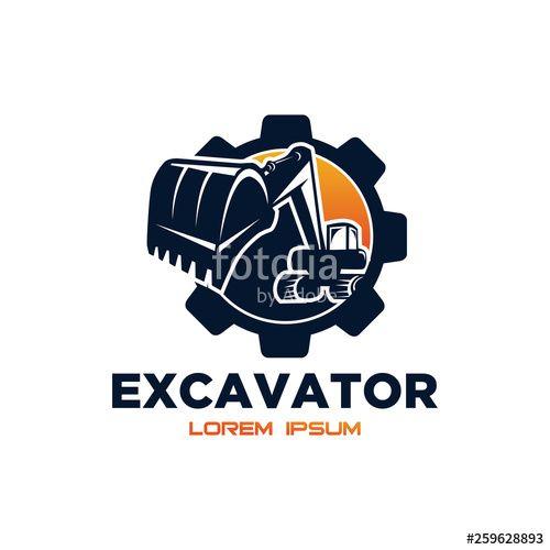 Backhoe Logo - Excavator Vector Logo Template. Excavator logo. Excavator isolated ...