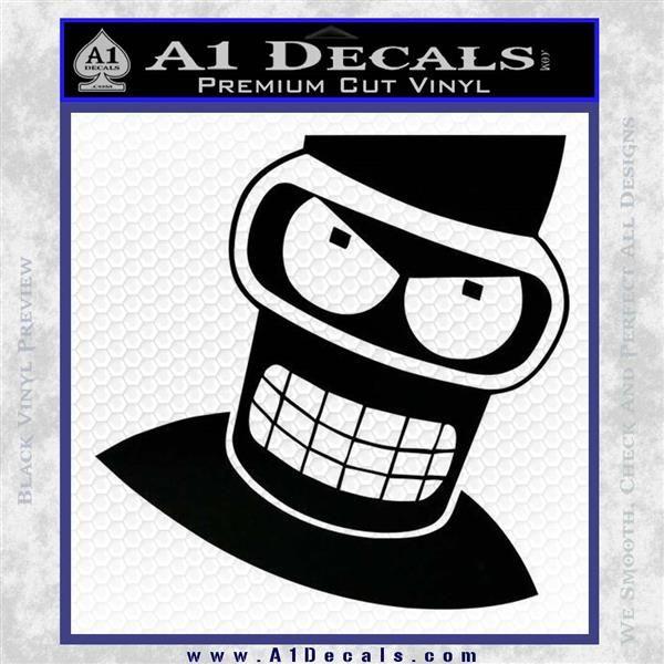 Bender Logo - Angry Bender 3D Futurama Decal Sticker » A1 Decals