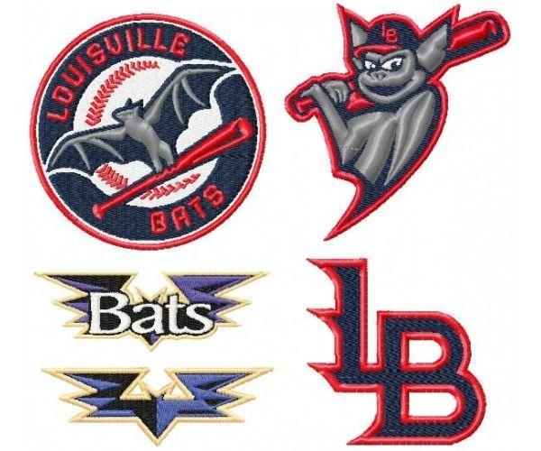 Louisville Bats Logo - Louisville Bats logo machine embroidery design for instant download ...