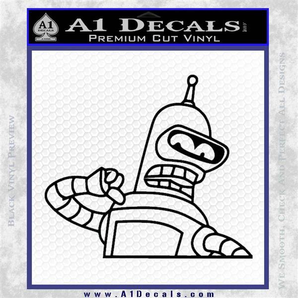 Bender Logo - Bender Decal Sticker Bite My Shiny Metal Ass » A1 Decals