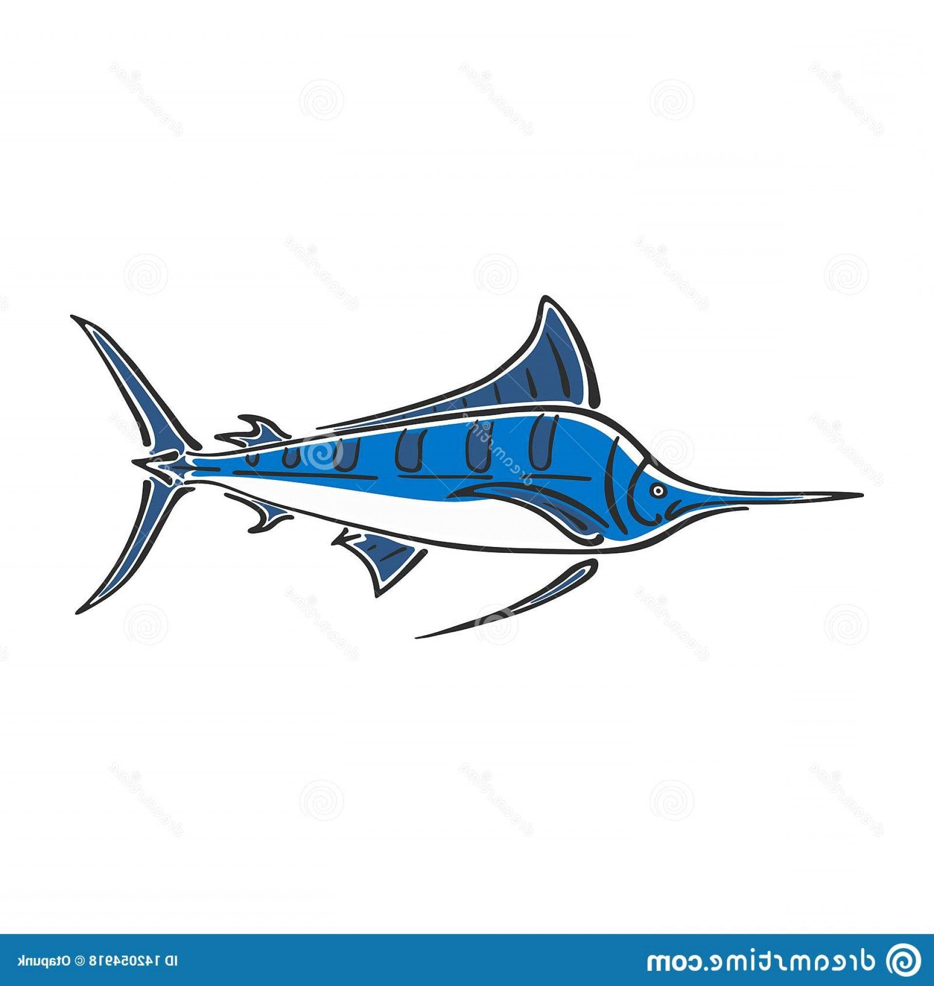 Sailfish Logo - Marlin Sailfish Character Abstract Ink Hand Drawn Vector Logo ...