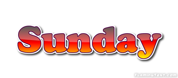 Sunday Logo - Sunday Logo | Free Name Design Tool from Flaming Text