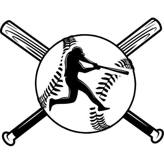 Bat and Ball Logo - Baseball Logo 23 Player Tournament Ball Bat League Equipment | Etsy