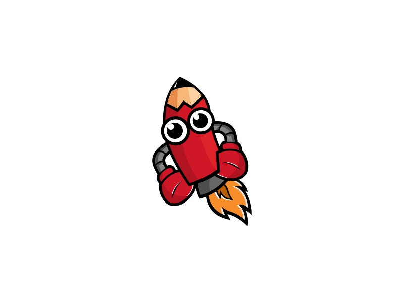 Pencils Logo - rockets and pencils logo by Jimoji on Dribbble