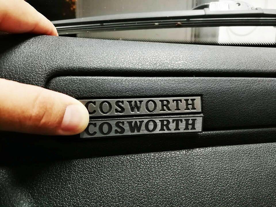 Cosworth Logo - Ford Escort RS COSWORTH BANANA POD Emblem Logo Gauge Dash