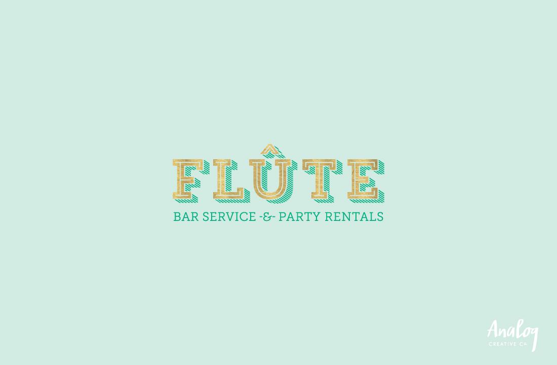 Flute Logo - FLÛTE Bar Service Branding and Logo Design