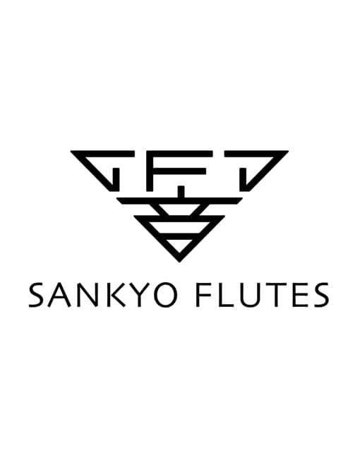 Flute Logo - Pre Owned Sankyo 201 Model Flute With Silver Wing Headjoint, C Footjoint, Inline G Keys, And Silver Plated Body