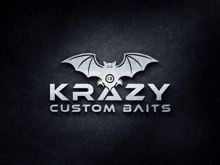 Krazy Logo - Entry by hoquebd for 13 Krazy Custom Baits Logo