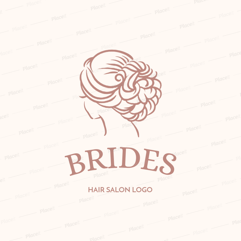 Bridal Logo - Logo Maker for Bridal Makeup Artists and Hairdressers 1153f