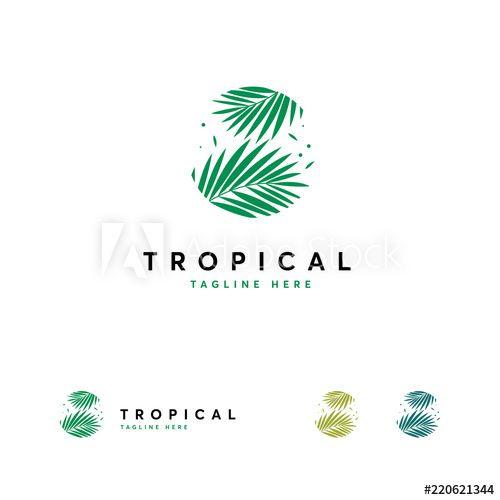Tropical Logo - Tropical logo designs, Resort and Spa emblem. Tropical cosmetics ...