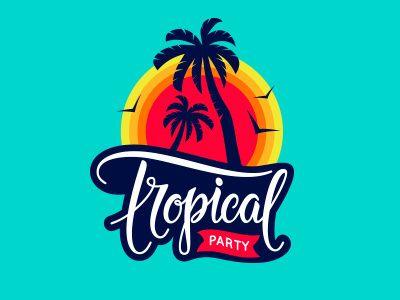 Tropical Logo - Tropical party logo by ALEXANDROVA TATIANA on Dribbble
