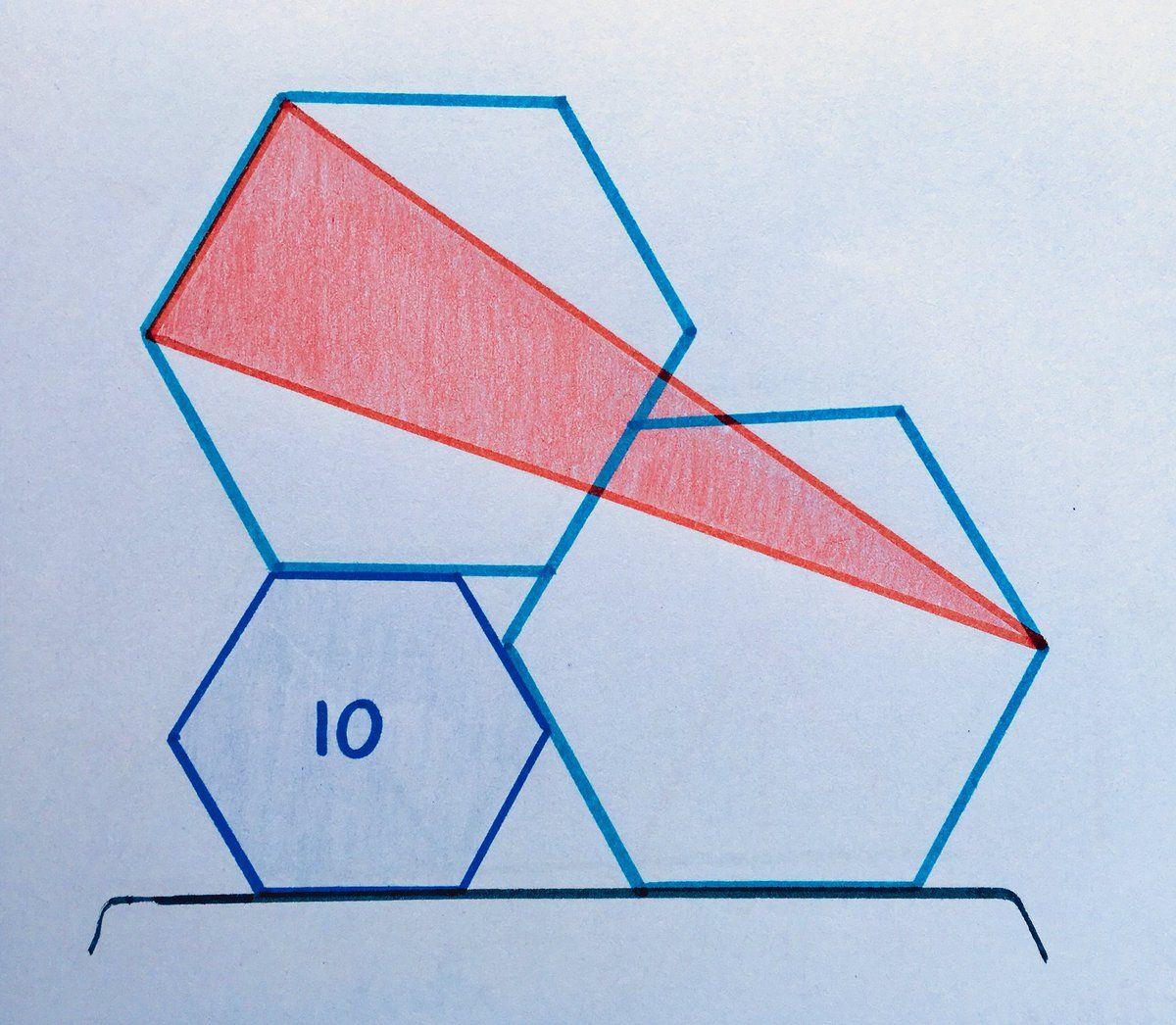 Hexagon in a Red Triangle Logo - Catriona Shearer of the regular hexagons are